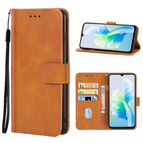 Чехол-книжка EsCase Leather для Vivo V23e - коричневый