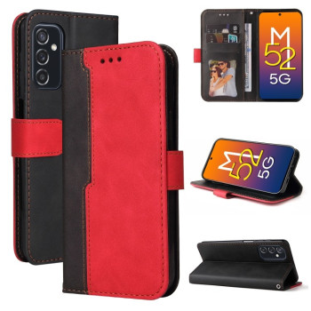 Чехол-книжка Business Stitching-Color для Samsung Galaxy M52 5G - красный