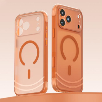 Противоударный магнитный чехол QN2 Skin-Friendly AirBag Magnetic на iPhone 18 Pro Max — оранжевый