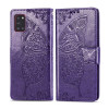 Чохол-книжка Butterfly Love Flower Embossed Samsung Galaxy A31 - темно-фіолетовий