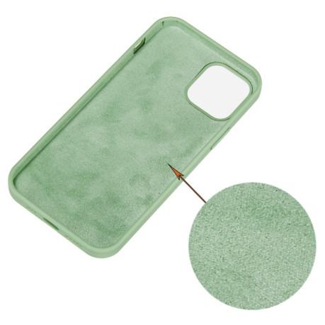 Силиконовый чехол Solid Color Liquid на iPhone 15 Pro Max - светло-зеленый