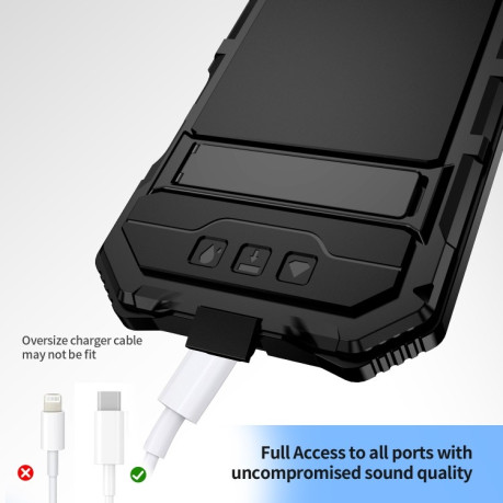 Противоударный чехол R-JUST Life Waterproof для iPhone 16 Plus - черный