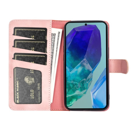 Чехол-книжка Stitching Horizontal Flip Leather для Samsung Galaxy M55 5G - красный