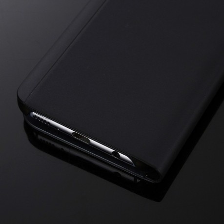 Чехол- книжка Clear View  на Samsung Galaxy S8+/G955 Electroplating Mirror-черный