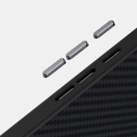 Ультратонкий чохол ABEEL C Carbon Fiber Series 6D Micro Relief MagSafe на Pixel 9a - чорно-сірий