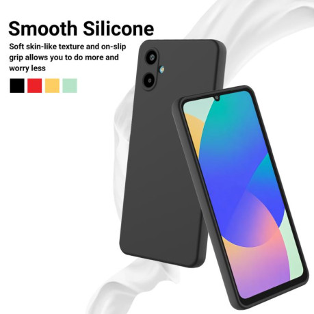 Силиконовый чехол Solid Color Liquid Silicone на Samsung Galaxy M06 / F06 5G - черный