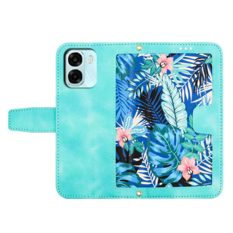 Чехол-книжка Floral Pattern Leather на OPPO A6 Pro 5G — зелёный