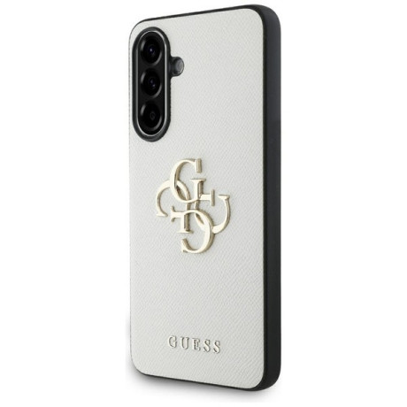 Оригинальный чехол Guess Grained Big 4G Logo Small Classic Logo для Samsung Galaxy A56 - beige