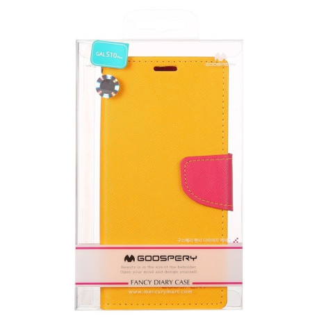 Чохол-книга MERCURY GOOSPERY FANCY DIARY Samsung Galaxy S10 Plus-жовтий