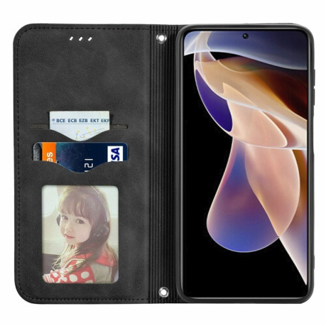 Чохол-книжка Retro Skin Feel Business Magnetic Xiaomi Redmi Note 11 Pro 5G (China)/11 Pro+ - чорний