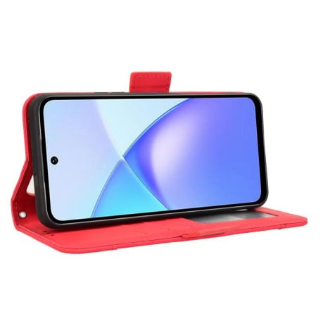 Чехол-книжка Skin Feel с мягкой фактурой Calf на Infinix Smart 10 Plus 4G - красный
