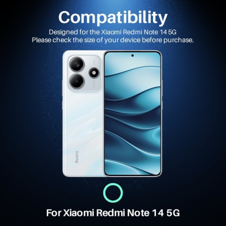 Защитное стекло NORTHJO A++ Screen Tempered Glass для Xiaomi Redmi Note 14 4G/5G - серебристое