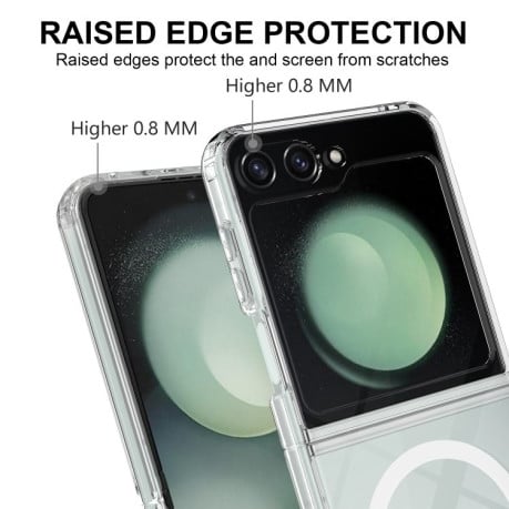 Противоударный чехол Scratchproof PC Transparent MagSafe для Samsung Galaxy  Flip 6 - прозрачный