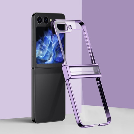 Противоударный чехол 6D Electroplating Full Coverage  для Samsung Galaxy  Flip 6 - фиолетовый