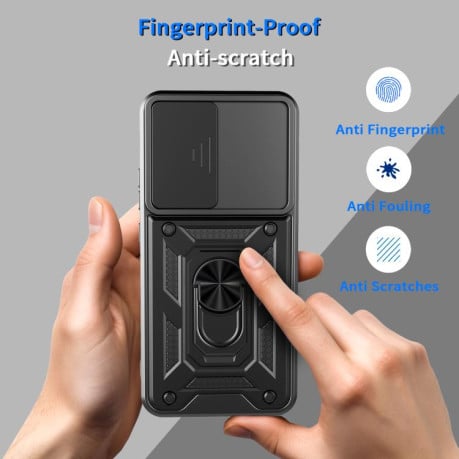 Противоударный чехол Sliding Camshield на OPPO Reno14 F 5G Global - черный