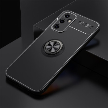 Ударозахисний чохол Metal Ring Holder 360 Degree Rotating на Samsung Galaxy A14 4G - чорний