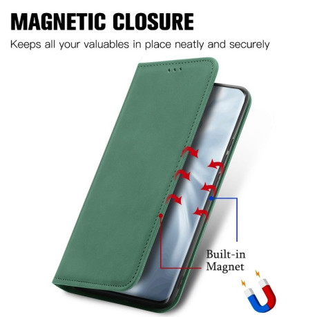 Чохол-книжка Retro Skin Feel Business Magnetic на Xiaomi Mi 11 - зелений