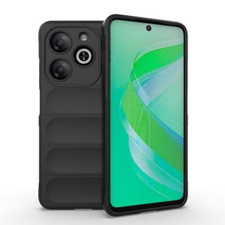 Силиконовый чехол Magic Flannel для Infinix Smart 8 - черный