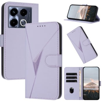 Чохол-книжка Triangle Pattern Buckle Clasp Leather на Infinix Note 40 4G - фіолетовий