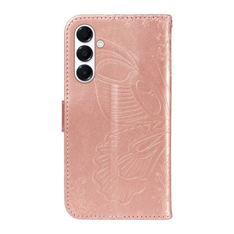 Чохол-книжка Swallowtail Butterfly Embossed Leather  для Samsung Galaxy A26 5G - рожеве золото