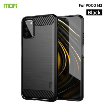 Противоударный чехол MOFI Gentleness Series для Xiaomi Poco M3 - черный