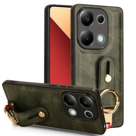 Протиударний чохол Wristband Leather Back для Xiaomi Redmi Note Redmi Note 14S/ 13 Pro 4G / POCO M6 Pro 4G - зелений