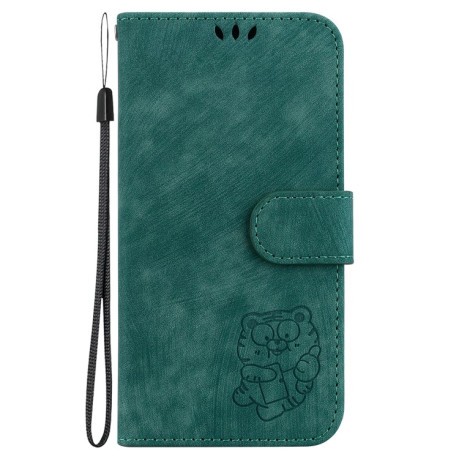 Чохол-книжка Little Tiger Embossed Leather на Xiaomi Poco M6 4G - зелений