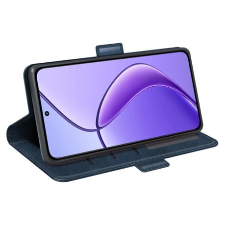 Чехол-книжка Dual-side Magnetic Buckle для Realme 12 5G - синий