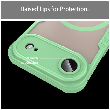 Противоударный чехол Armor Glaze MagSafe Magnetic для iPhone Air - зеленый