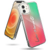 Противоударный чехол Ringke Fusion Design для iPhone 12 mini - розово-зеленый