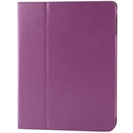 Кожаный Чехол Litchi Texture Sleep / Wake-up фиолетовый для iPad 4/ 3/ 2