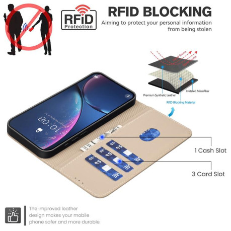 Чехол-книжка Geometric Pattern RFID Leather для Infinix Note 40 Pro 4G / 40 Pro+ 5G - бежевый