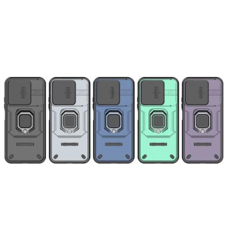 Противоударный чехол Sliding Camshield на Xiaomi Redmi 15C 5G / 4G EU 173mm - черный