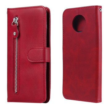 Чехол-книжка Fashion Calf Texture для Xiaomi Redmi Note 9T - красный