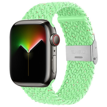 Ремінець Nylon Braid для Apple Watch 10 46mm/Ultra 49mm / Series 8/7 45mm / 44mm / 42mm- зелений