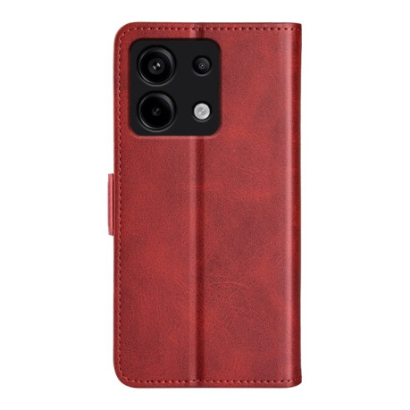 Чехол-книжка Dual-side Magnetic Buckle для Xiaomi Redmi Note 13 Pro 5G/Poco X6 5G - красный