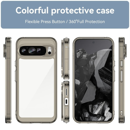 Протиударний чохол Colorful Acrylic Series для Google Pixel 9 Pro XL - прозоро-сірий