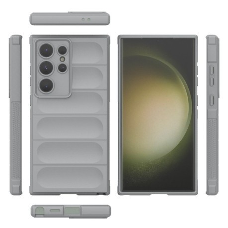 Силиконовый чехол Magic Flannel для Samsung Galaxy S24 Ultra 5G - серый