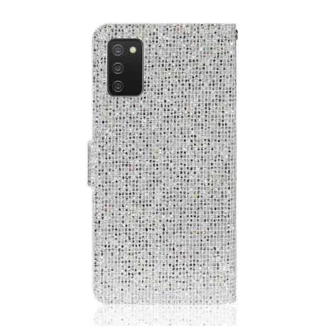 Чохол-книжка Glitter Powder для Samsung Galaxy A03s - сріблястий