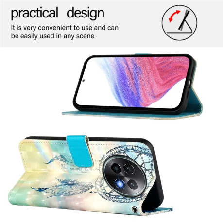 Чехол-книжка 3D Painting для Realme 13+ 5G/13 Pro 5G/13 Pro+ - Dream Wind Chimes