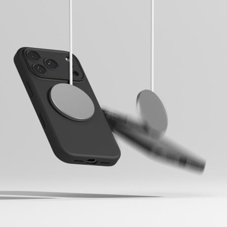 Оригинальный силиконовый чехол Ringke Silicone Magnetic с MagSafe на iPhone 17 Pro - Black