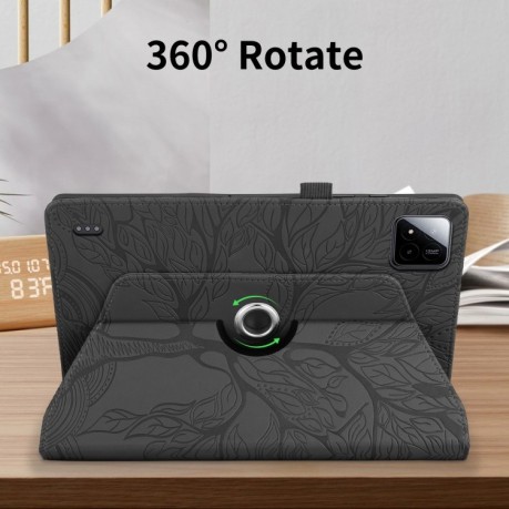 Чехол-книжка Tree Life Embossed Rotation Leather для Xiaomi Pad 7 / 7 Pro - черный