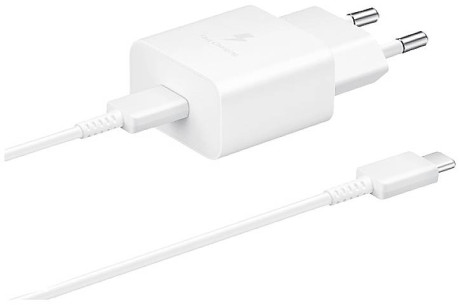 Оригинальное зарядное устройство Samsung USB wall charger Type C 15W PD AFC + USB cable Type C - белое
