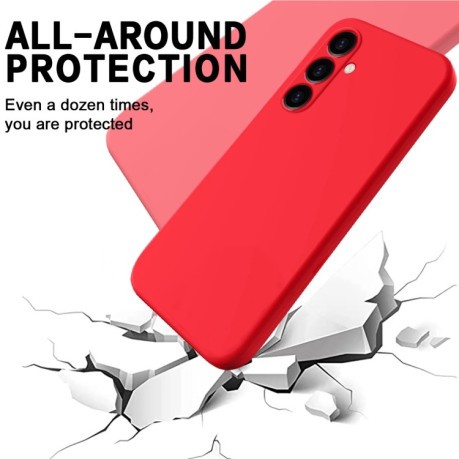 Силиконовый чехол Solid Color Liquid Silicone на Samsung Galaxy S23 FE 5G - красный