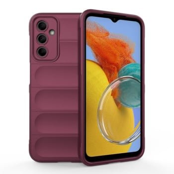 Силіконовий чохол Magic Flannel для Samsung Galaxy M14 5G - винно-червоний