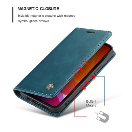 Кожаный чехол CaseMe-013 Multifunctional на iPhone 12 Pro Max - синий