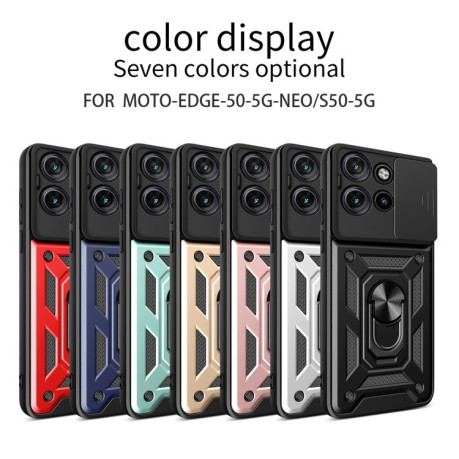Противоударный чехол Camera Sliding для Motorola Edge 50 Neo - красный
