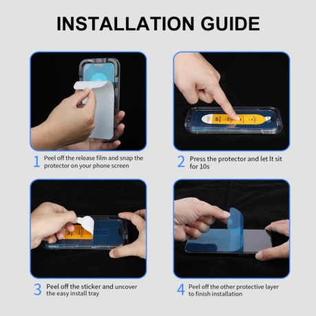 Защитное Стекло ENKAY Easy Install High Alumina Silicon для Xiaomi Poco M7 Pro 5G - черное