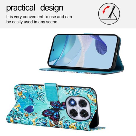Чохол-книжка Colored Drawing Pattern Plain Weave Leather для Xiaomi Redmi Note 14 Pro 5G/Poco X7 - кольоровий