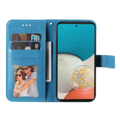 Чехол-книжка 7-petal Flowers Embossing для Samsung Galaxy A53 5G - синий